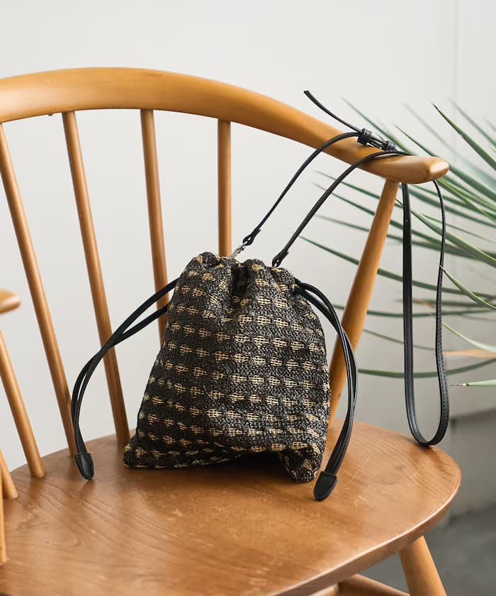 2way 亮片混紡巾著側背包