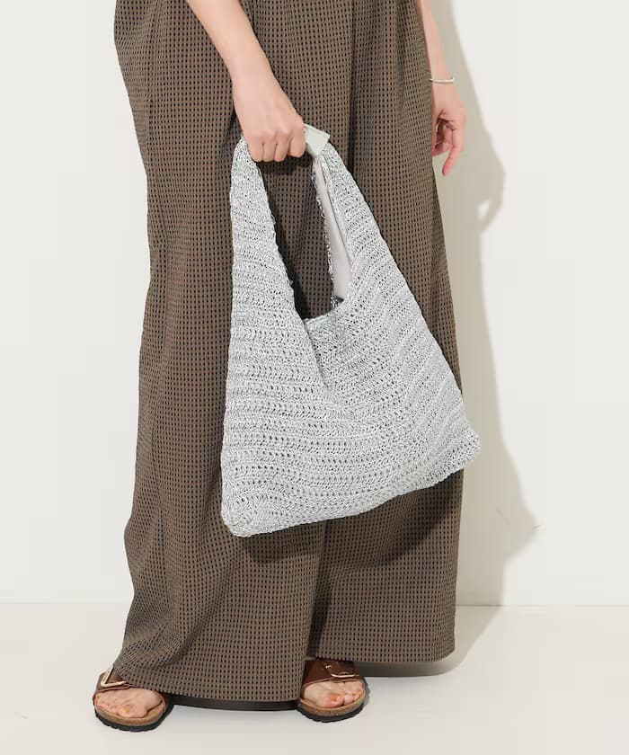 三角形藺草風手提包