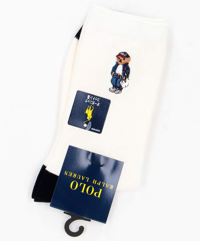 POLO BEAR 配色款 有機棉短襪