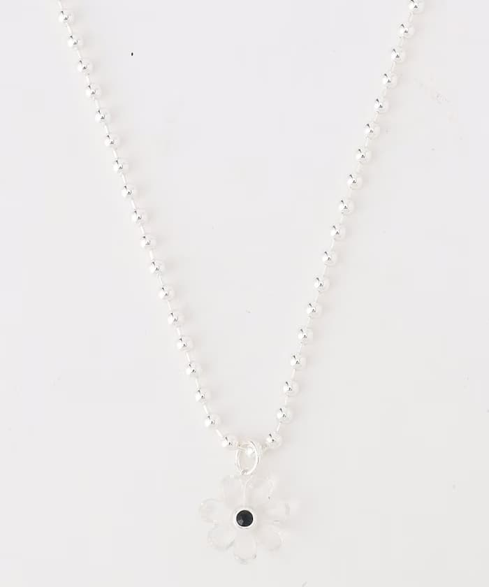 透明花卉項鏈