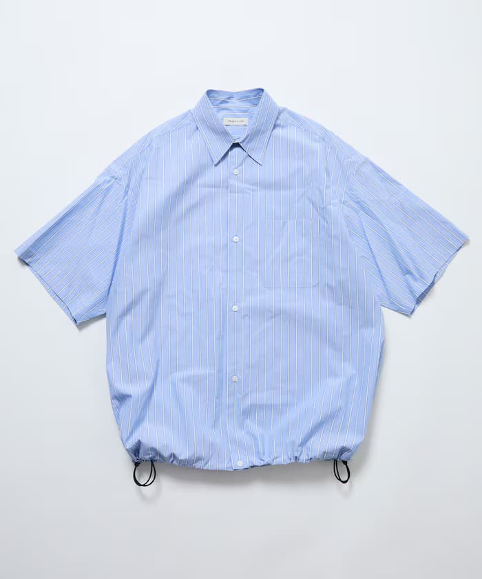 寬版束繩短版袖襯衫 / 下擺抽繩 【限定展開】