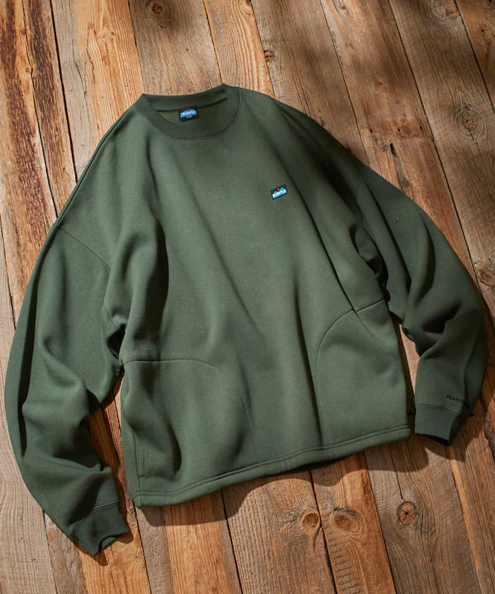 KAVU×FREAK'S STORE 別注 寬鬆版型 刺繡小LOGO 圓領衛衣 / 束繩裡 【限定展開】