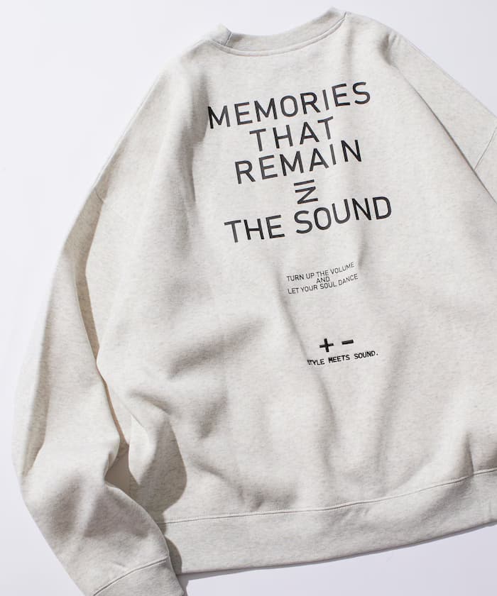 寬版刺繡胸口 後背印花 束繩下擺 圓領衛衣 【限定展開】