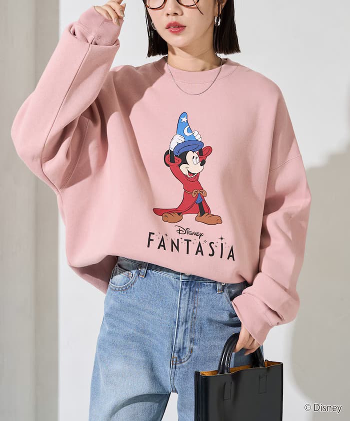 DISNEY 『幻想曲』米奇印花寬鬆版衛衣 【限定展開】