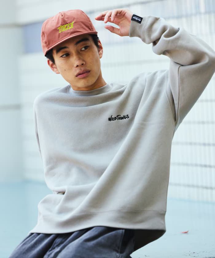 WILD THINGS×FREAK'S STORE/ワイルドシングス 別注 寬版 マルチ印花デザイン クルーネック衛衣 【限定展開】