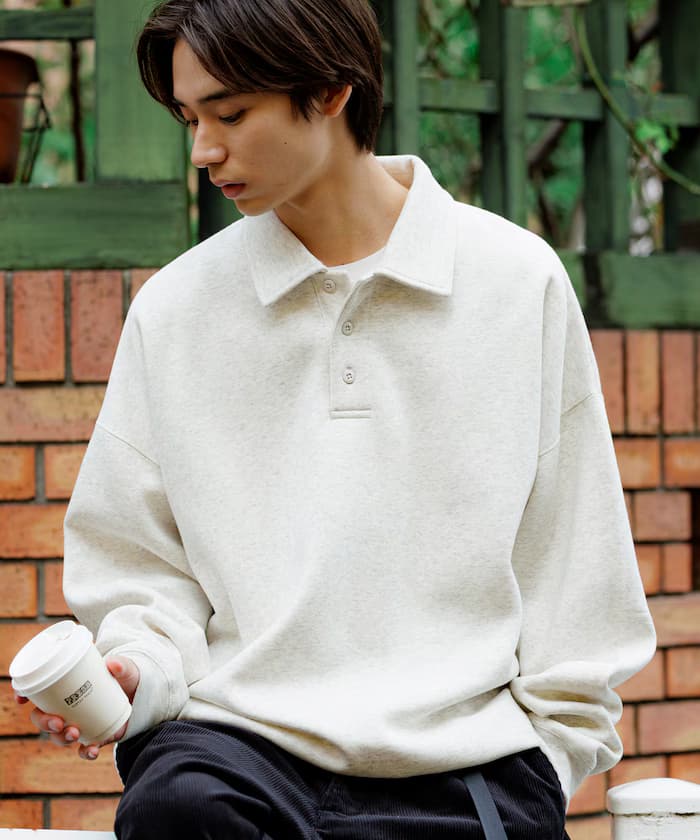 鬆緩版束繩衣領衛衣 / 褲管束繩 【限定展開】