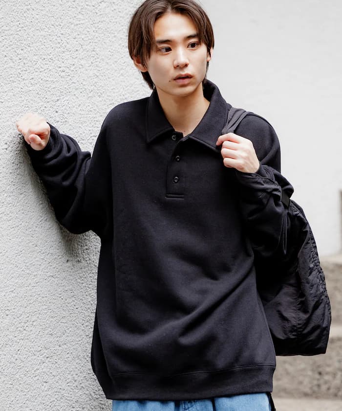 鬆緩版束繩衣領衛衣 / 褲管束繩 【限定展開】