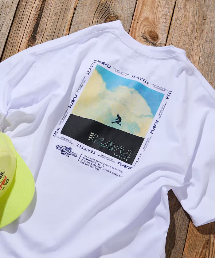KAVU×FREAK'S STORE 別注寬版後背印花T恤 / HIKER 【限定展開】