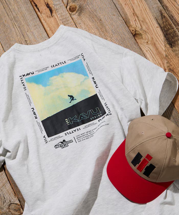 KAVU×FREAK'S STORE 別注寬版後背印花T恤 / HIKER 【限定展開】