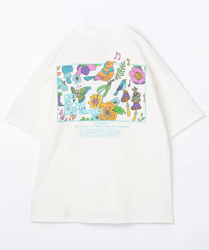 go slow caravan 方形LOGO T恤 【限定展開】