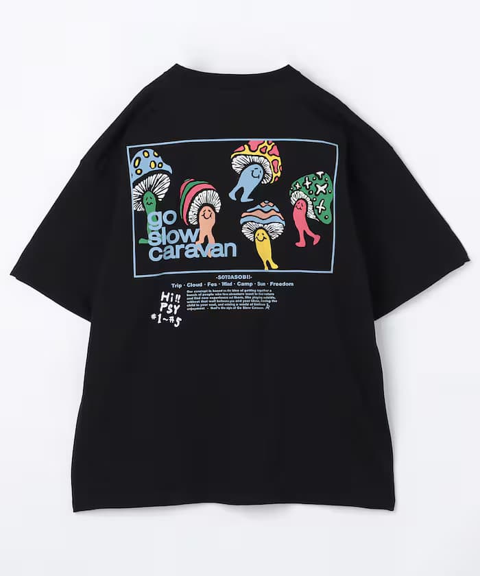 go slow caravan 方形LOGO T恤 【限定展開】