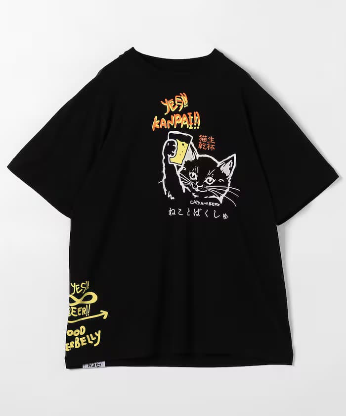 貓咪與啤酒 TEE 圓領T恤【限定款】