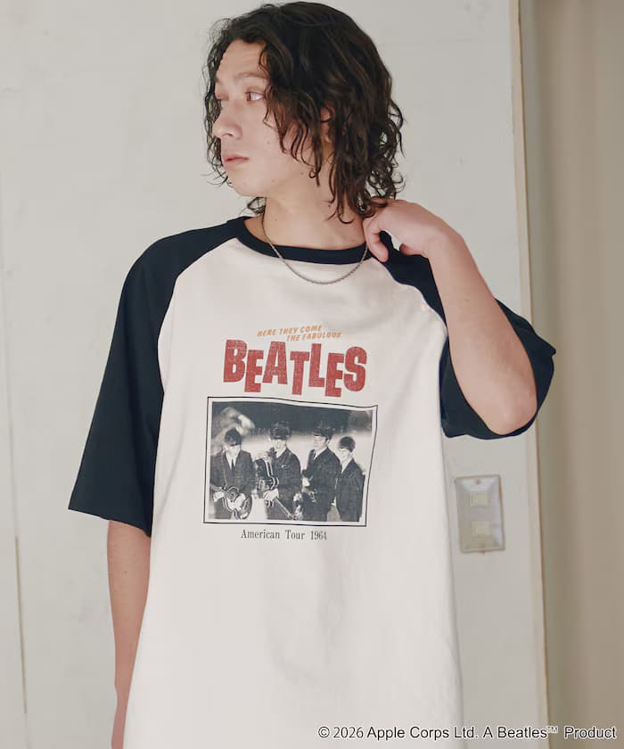 THE BEATLES 寬版照片印花落肩T恤 / 巡迴TEE 【限定展開】