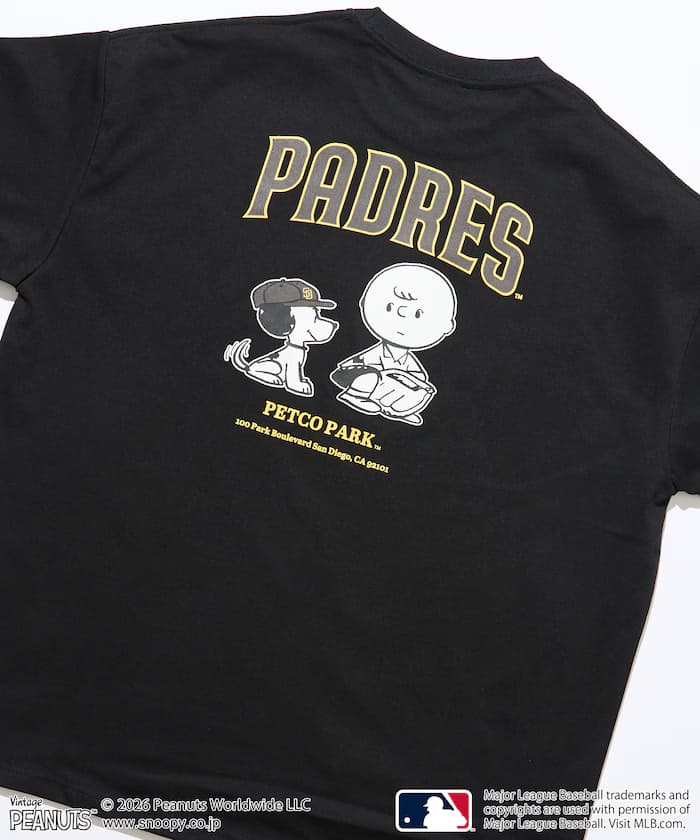 PEANUTS×MLB 別注 寬版後背印花 T恤 /PADRES 【限定展開】