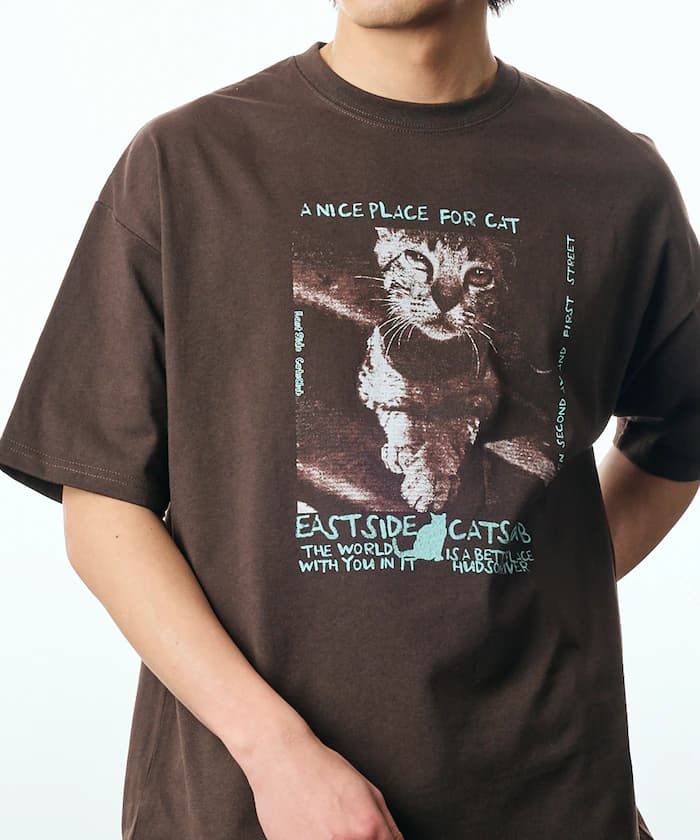 寬版 背面印花 圓領 T恤 / CAT Photo【限定款】
