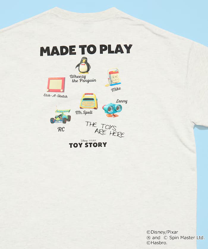 TOY STORY 聯名限定 背面印花 圓領T恤【限定款】