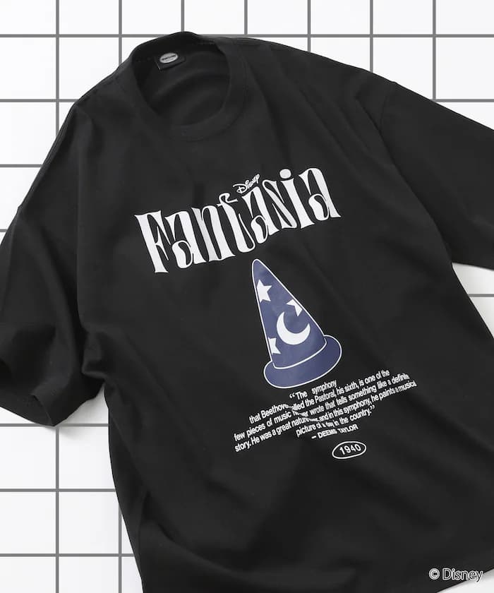 DISNEY 聯名限定 寬版 正面印花 圓領 T恤【限定款】