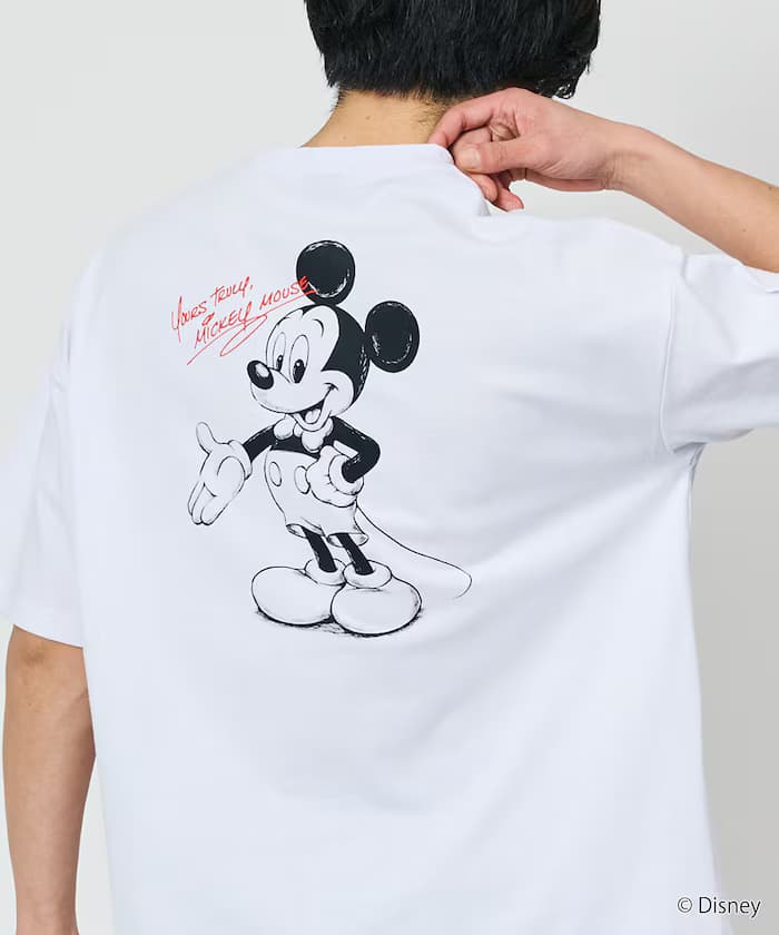 DISNEY 聯名限定 米奇印花 寬鬆版型 圓領T恤【限定款】