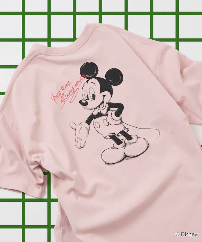 DISNEY 聯名限定 米奇印花 寬鬆版型 圓領T恤【限定款】
