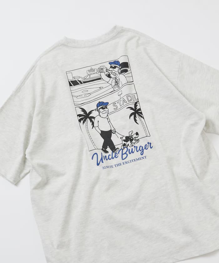 Uncle Holiday 限定款 寬版 背面印花 圓領 T恤