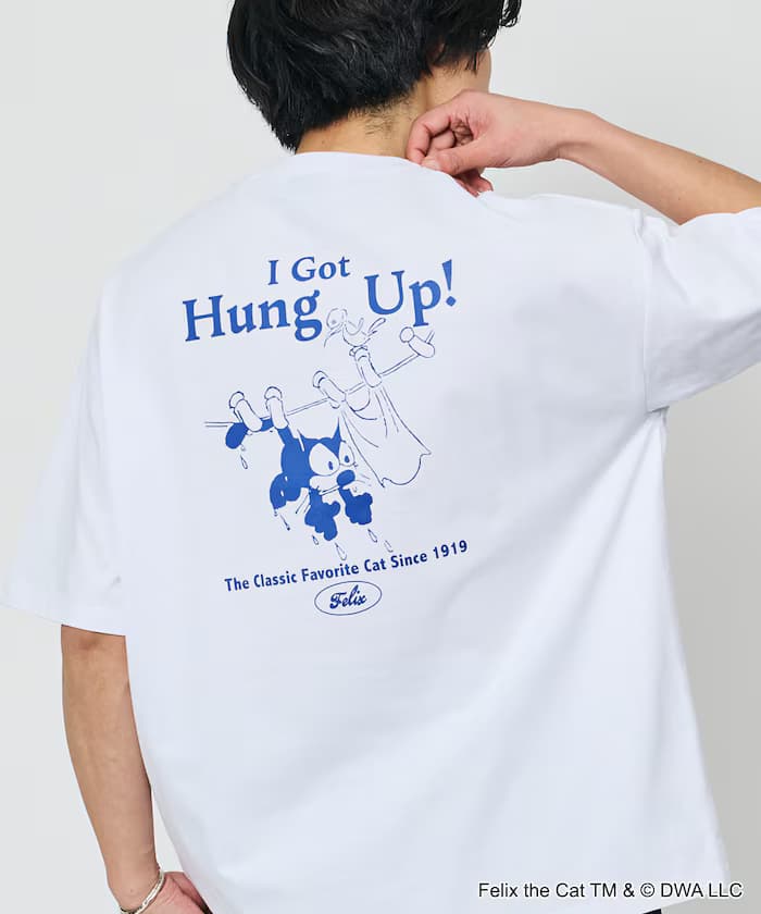 FELIX THE CAT 聯名限定 背面印花 圓領 T恤