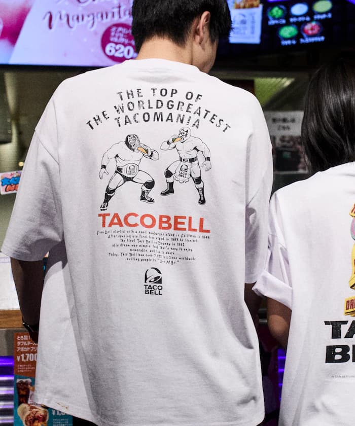 TACOBELL×FREAK'S STORE 聯名限定 寬版 背面印花 圓領T恤