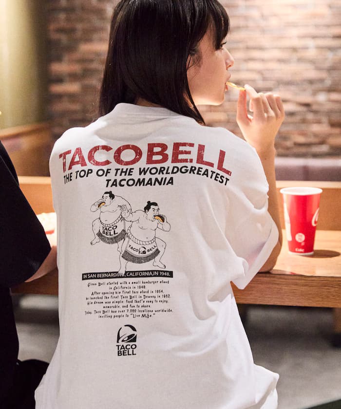 TACOBELL×FREAK'S STORE 聯名限定 寬版 背面印花 圓領T恤