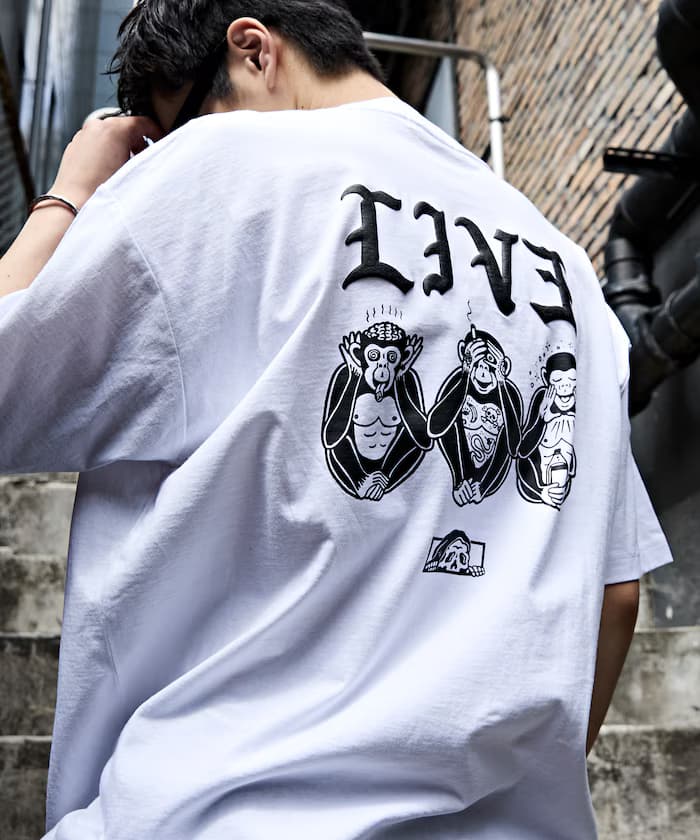LURKING CLASS×FREAK'S STORE 聯名限定 復古加工 印花 T恤 LIV3