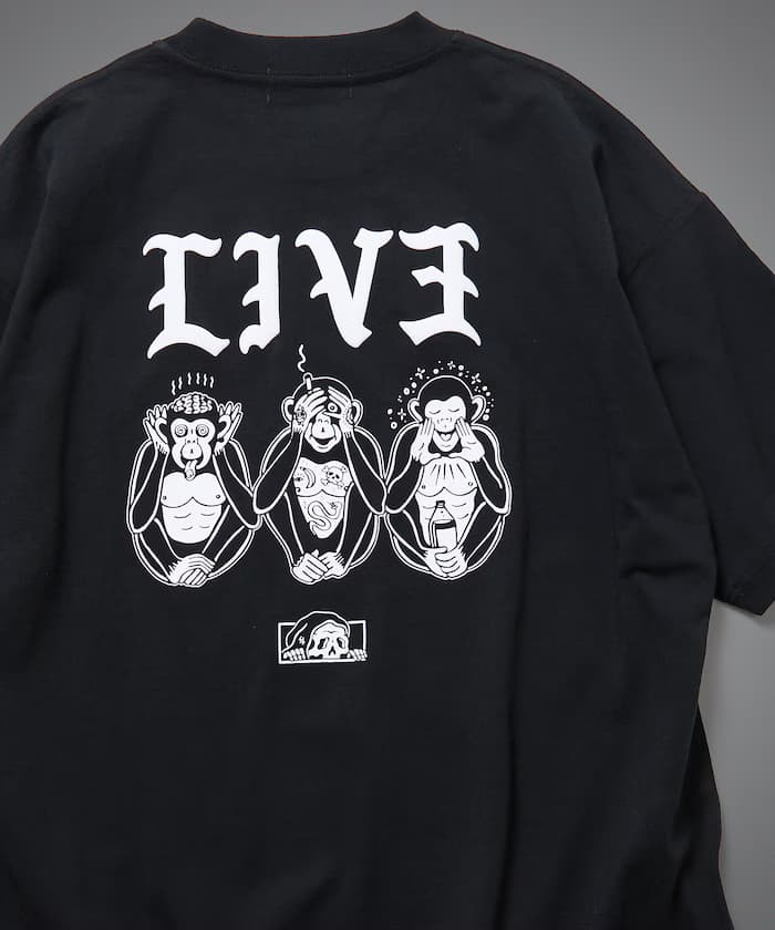 LURKING CLASS×FREAK'S STORE 聯名限定 復古加工 印花 T恤 LIV3