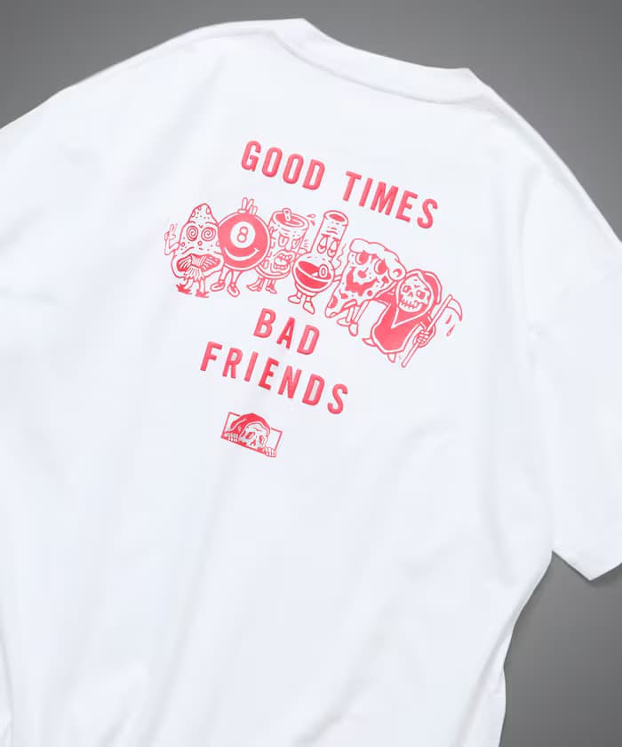 LURKING CLASS×FREAK'S STORE 聯名限定 復古加工 印花 T恤 GOOD TIMES BAD FRND TEE