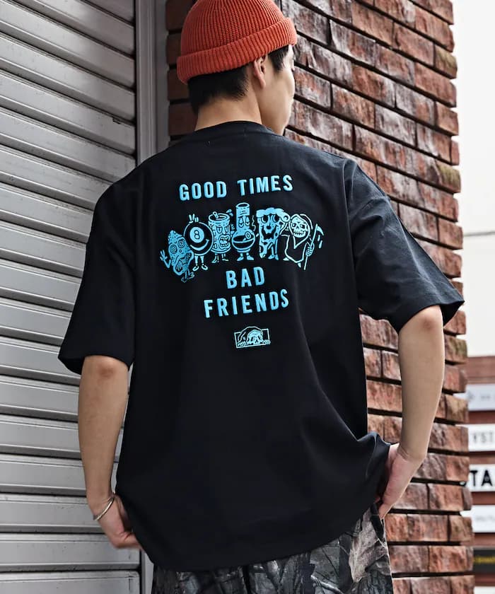 LURKING CLASS×FREAK'S STORE 聯名限定 復古加工 印花 T恤 GOOD TIMES BAD FRND TEE