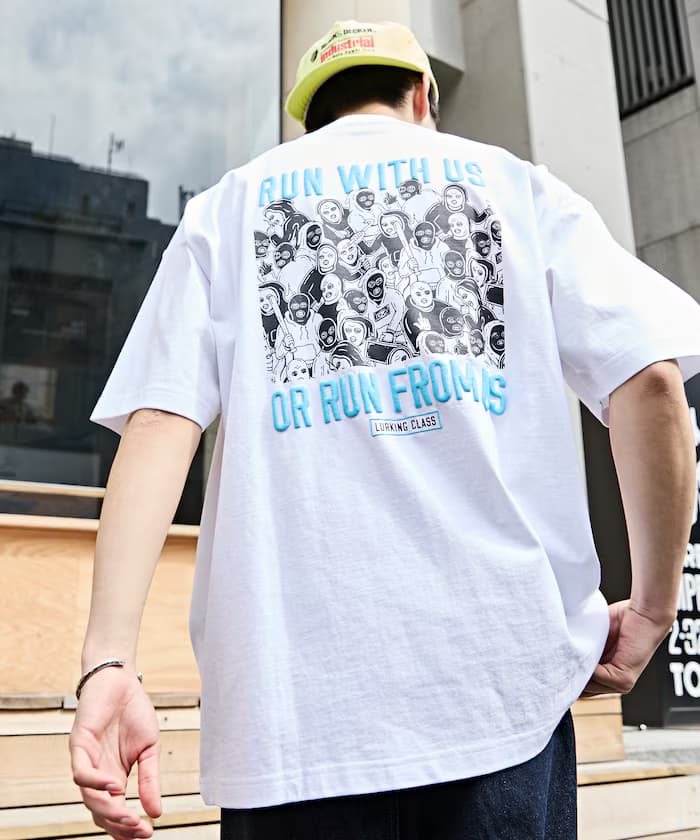 LURKING CLASS×FREAK'S STORE 聯名限定 復古加工 印花 T恤 RUN WITH US