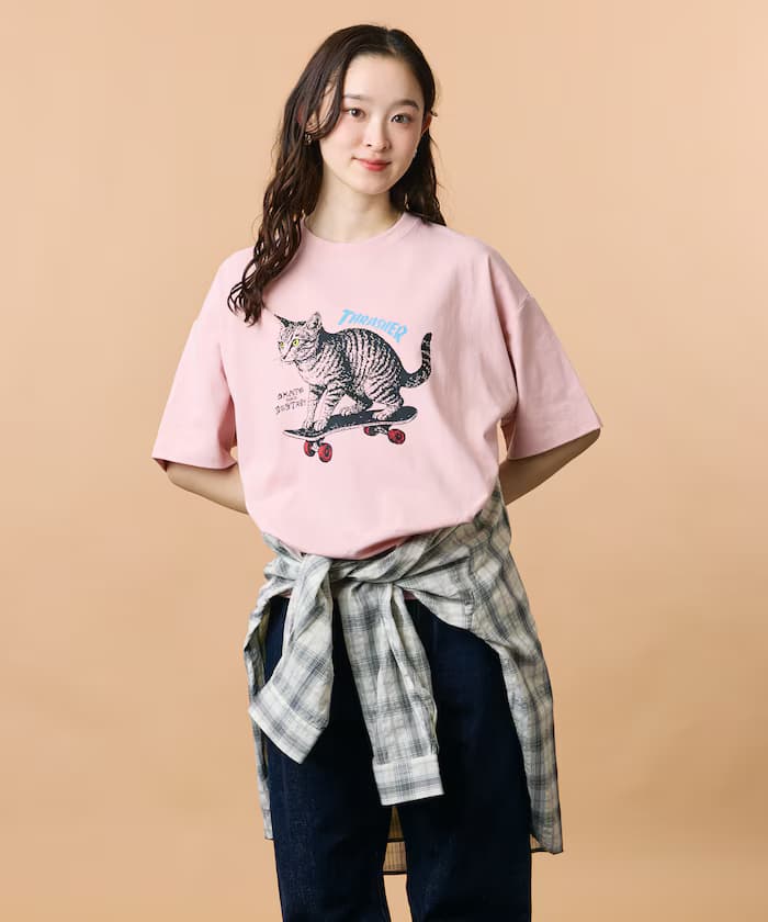 THRASHER×FREAK'S STORE 聯名限定 寬版 動物印花 圓領 T恤【限定款】