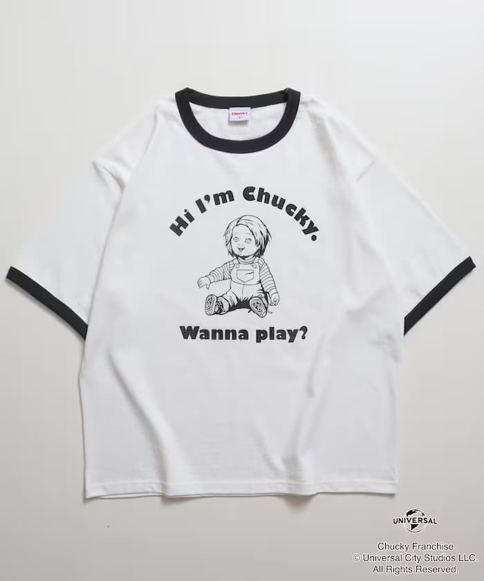 Child's Play 聯名限定 寬版 印花 圓領 滾邊T恤【限定款】