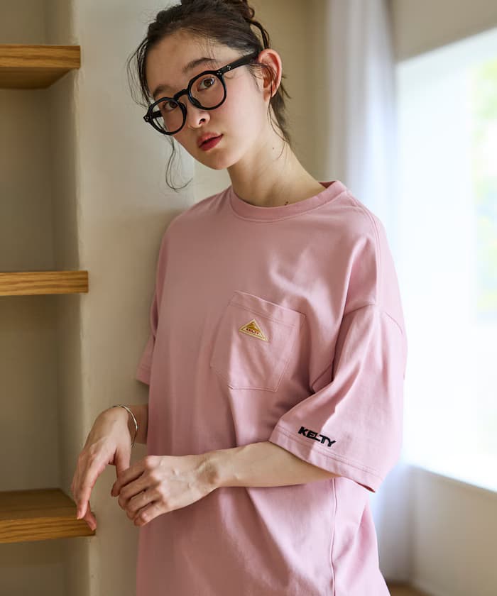 KELTY×FREAK'S STORE/ケルティ 別注 單一織標復古ロゴ 圓領口袋T恤 【限定展開】