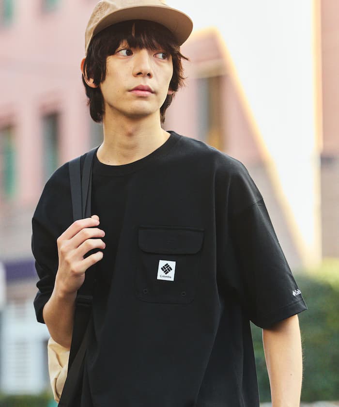 Columbia×FREAK'S STORE/哥倫比亞 別注 帝國公園 圓領 口袋T恤【限定展開】