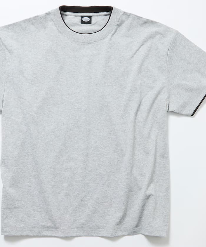 限定款 寬鬆版型 配色假層次 圓領 T恤