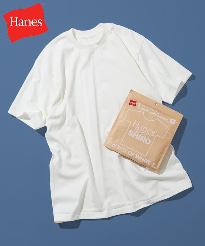 Hanes T-SHIRTS SHIRO 圓領T恤 【限定展開】