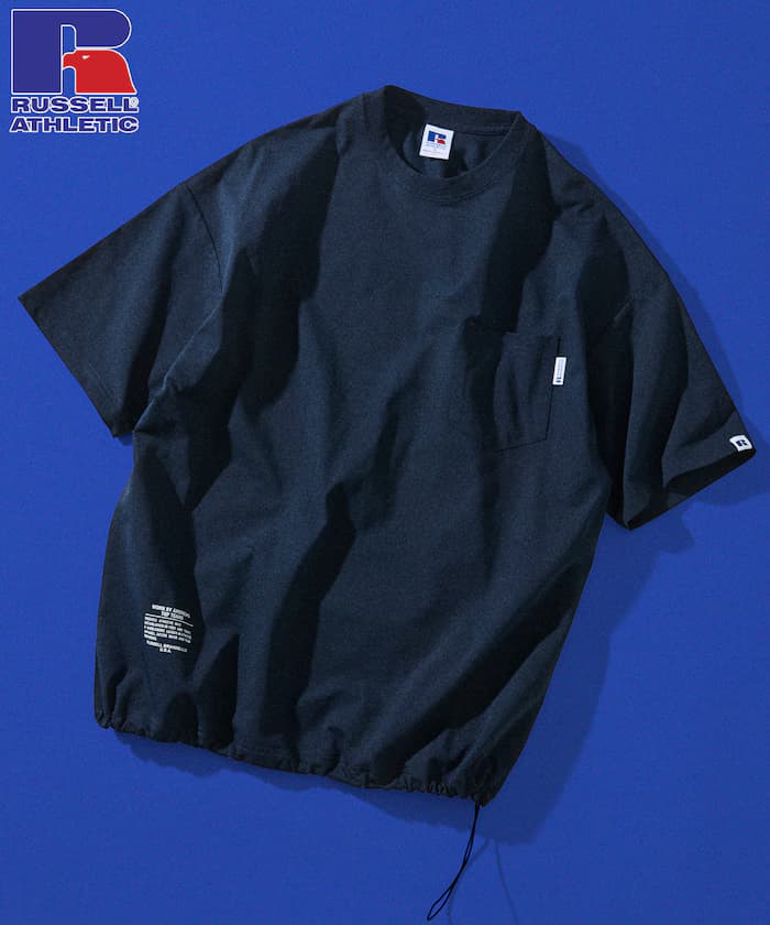 RUSSEL ATHLETIC×FREAK'S STORE 別注 寬版 口袋束繩T恤 / 吸濕速乾 【限定展開】