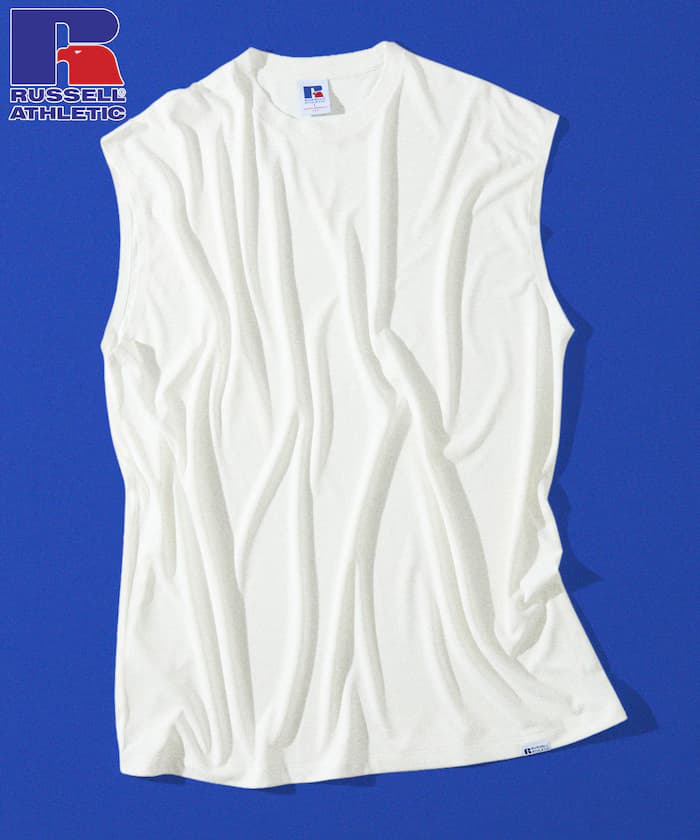 RUSSEL ATHLETIC×FREAK'S STORE 別注 Dri-Power 無袖T恤/吸濕速乾/消臭 【限定展開】