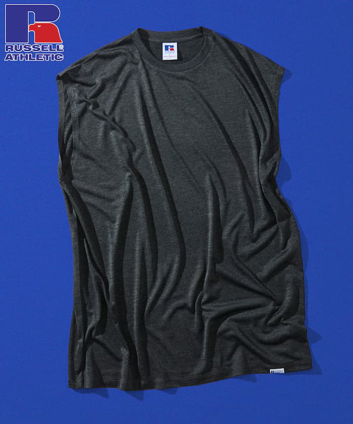 RUSSEL ATHLETIC×FREAK'S STORE 別注 Dri-Power 無袖T恤/吸濕速乾/消臭 【限定展開】