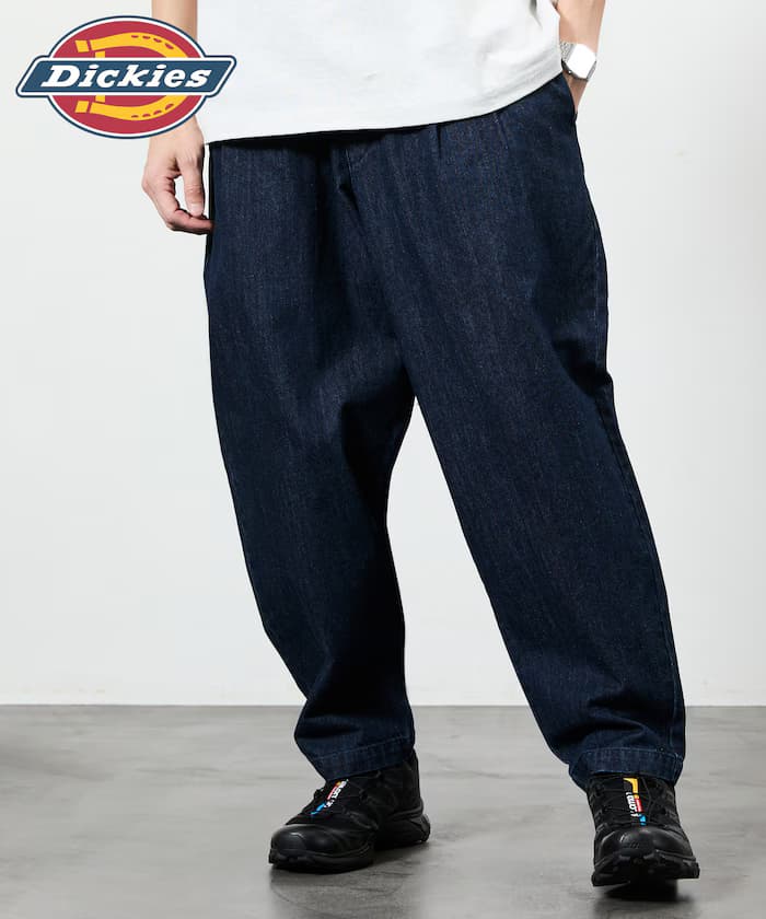 Dickies×FREAK'S STORE ディッキーズ 別注 寬版錐形シルエット ツー打褶 ワーク褲子 【限定展開】