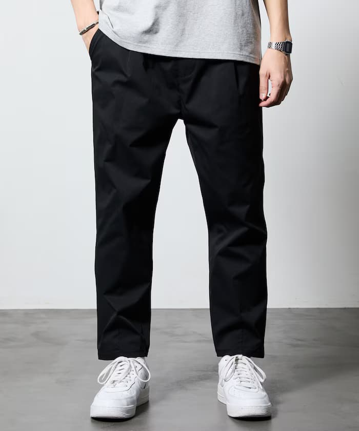 Easy Care Fabric 修身錐形鬆緩褲子/吸水速乾/UVカット 【限定展開】