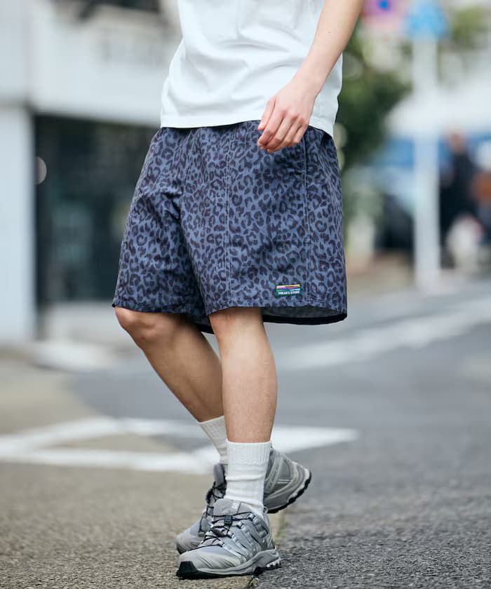 棉質尼龍 可收納 鬆緊短褲 【限定展開】