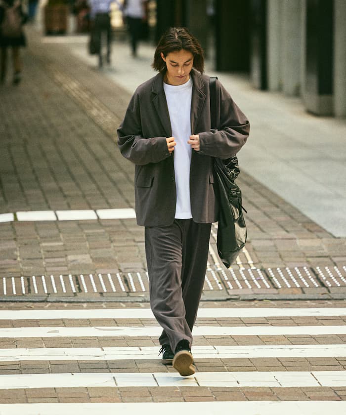 寬鬆舒適套裝/西裝外套/鬆緊褲子/寬鬆版型 【限定展開】