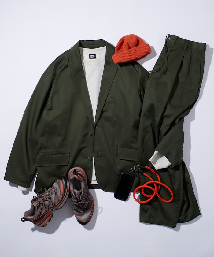 Relax Fit 寬鬆棉麻斜紋套裝 / 西裝外套 / 寬版褲子 【限定展開】