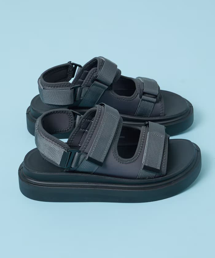 限定款 2way 厚底 雙層魔鬼氈 運動涼鞋