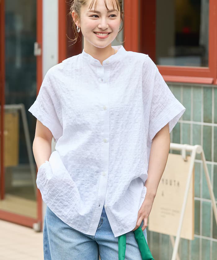 ナチュラル ポコポコ フレンチ スリーブ 罩衫【限定展開】