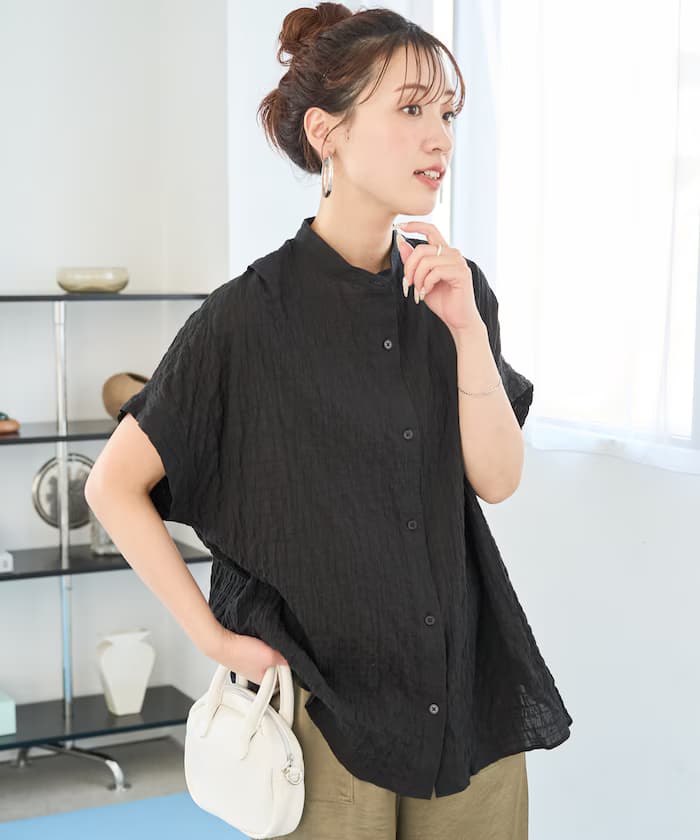 ナチュラル ポコポコ フレンチ スリーブ 罩衫【限定展開】