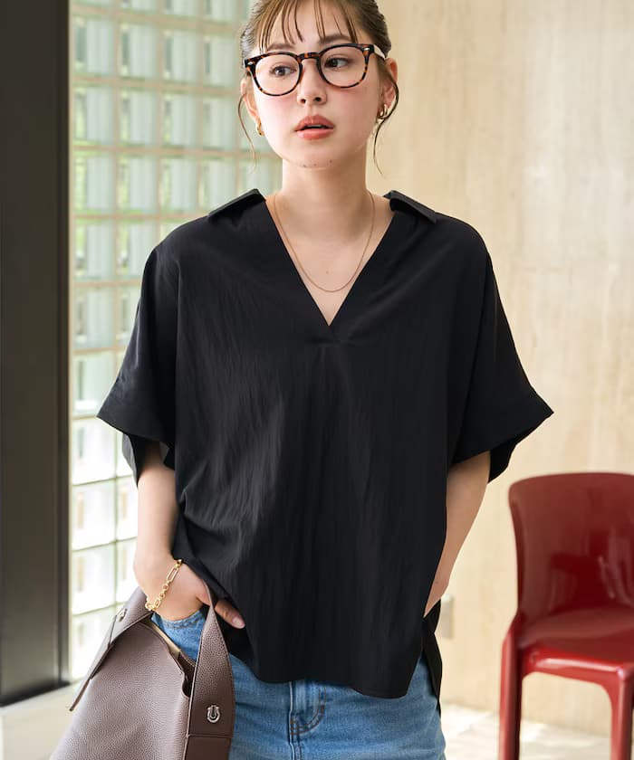 尼龍皺褶罩衫【限定展開】